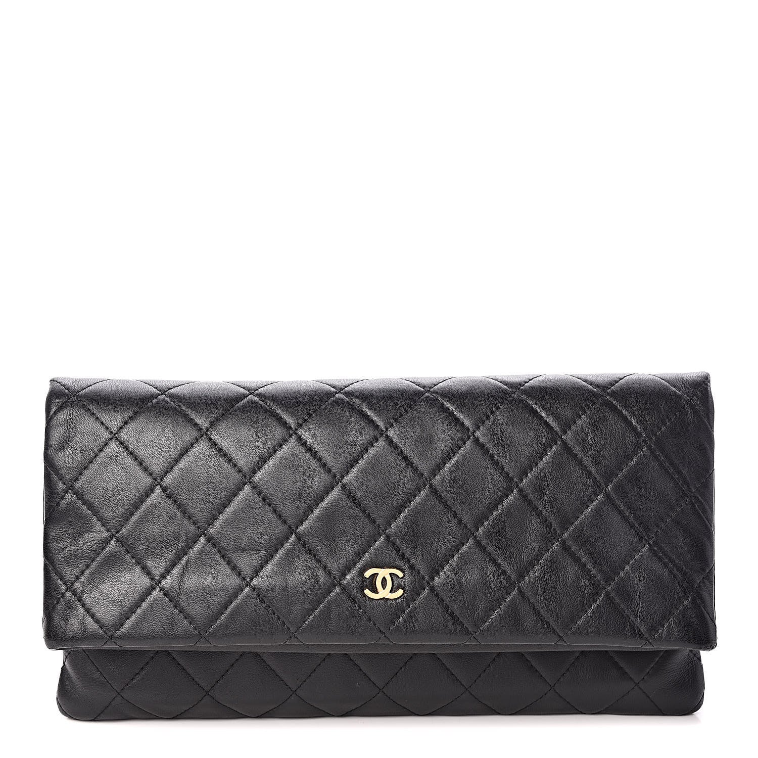 Chanel Lambskin Quilted CC Beauty Clutch Black 1 of 10