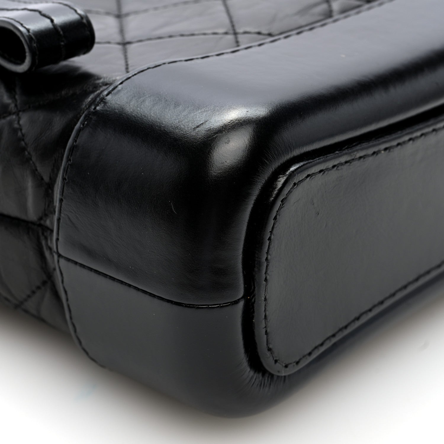 Chanel Aged Calfskin Quilted Small Gabrielle Hobo Black 9 of 10