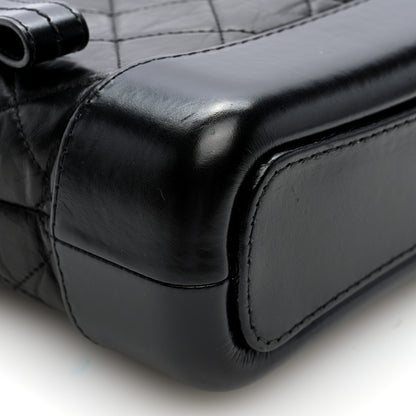 Chanel Aged Calfskin Quilted Small Gabrielle Hobo Black 9 of 10