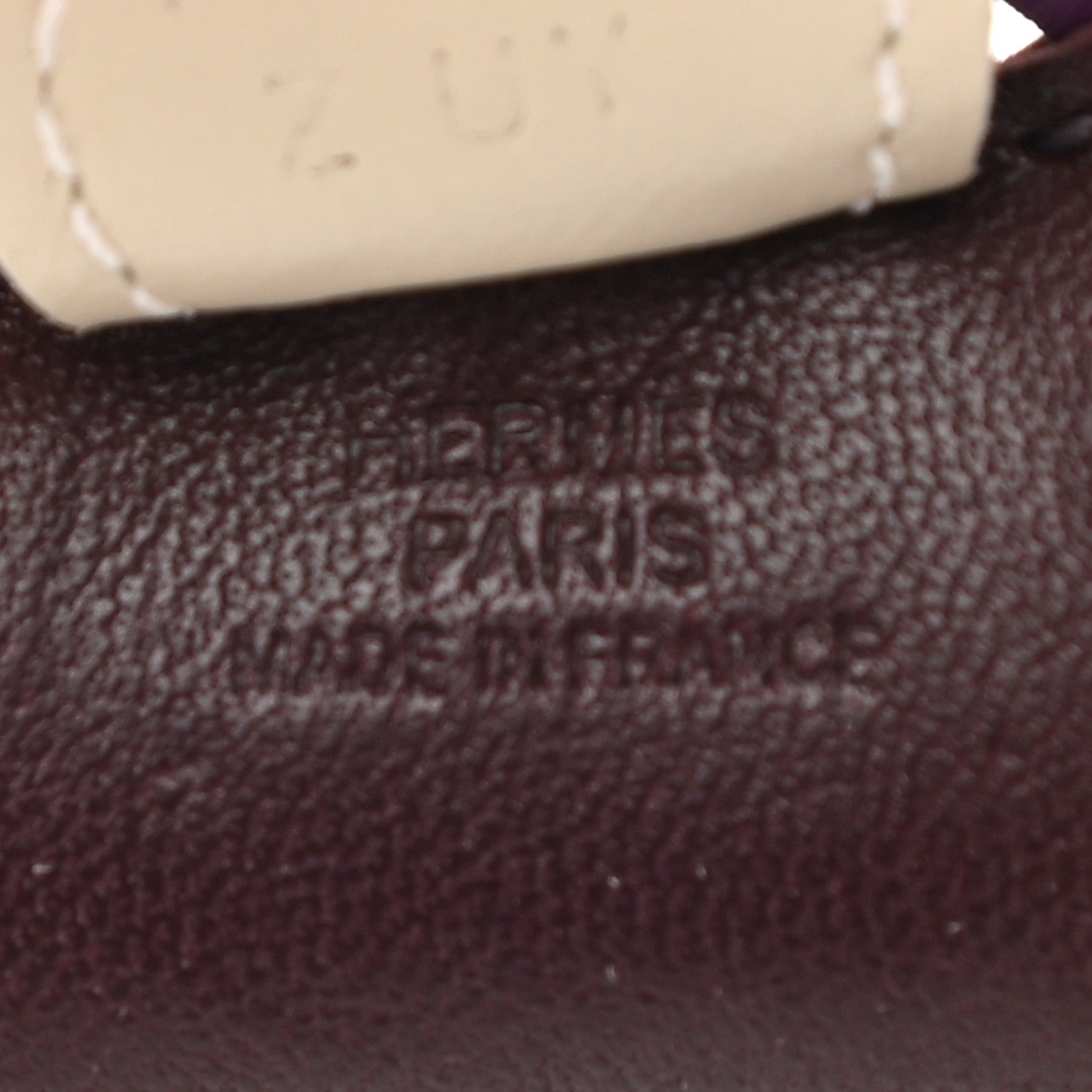 Hermes Milo Lambskin Grigri Rodeo Horse Bag Charm PM Rouge Sellier Craie Violet 3 of 5