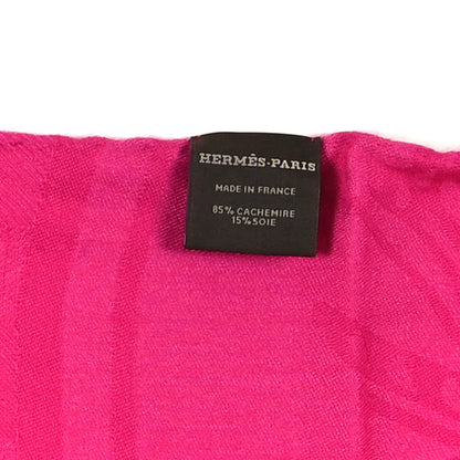 Hermes Cashmere Silk New Libris Stole Rose Indien 3 of 3
