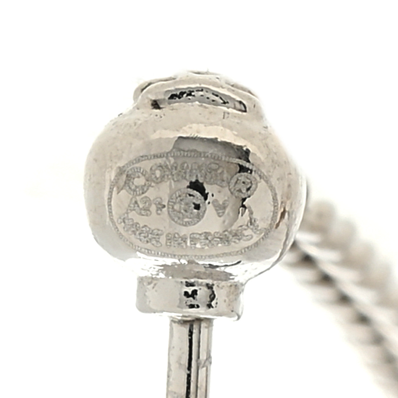 Baguette Crystal CC Drop Earrings Silver