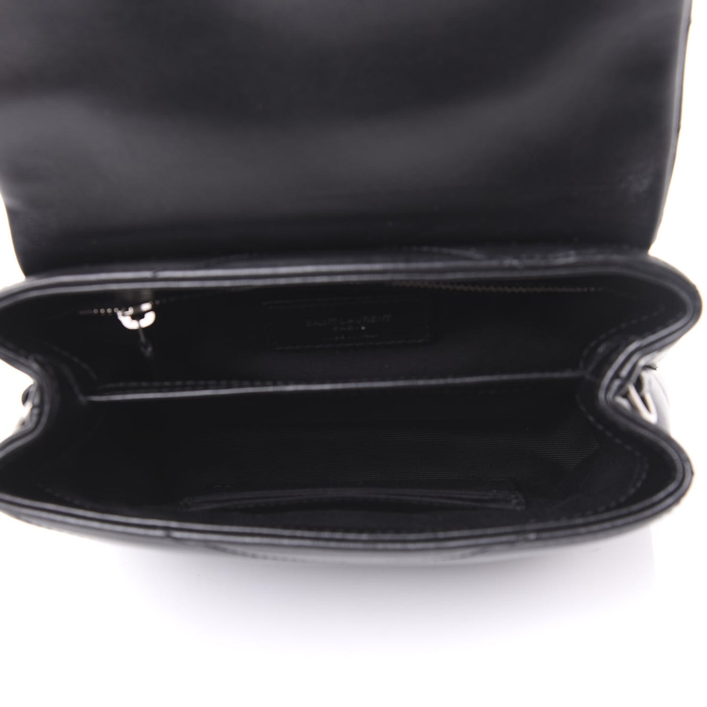 Calfskin Y Quilted Monogram Toy Loulou Crossbody Bag Black