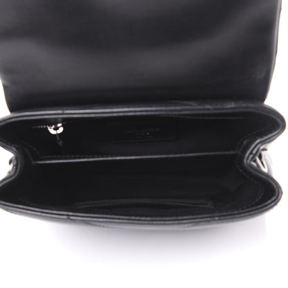 Saint Laurent Calfskin Y Quilted Monogram Toy Loulou Crossbody Bag Black 4 of 9