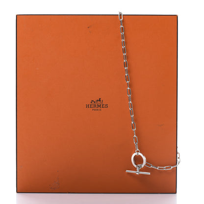Hermes Sterling Silver Chain Toggle Necklace 6 of 6