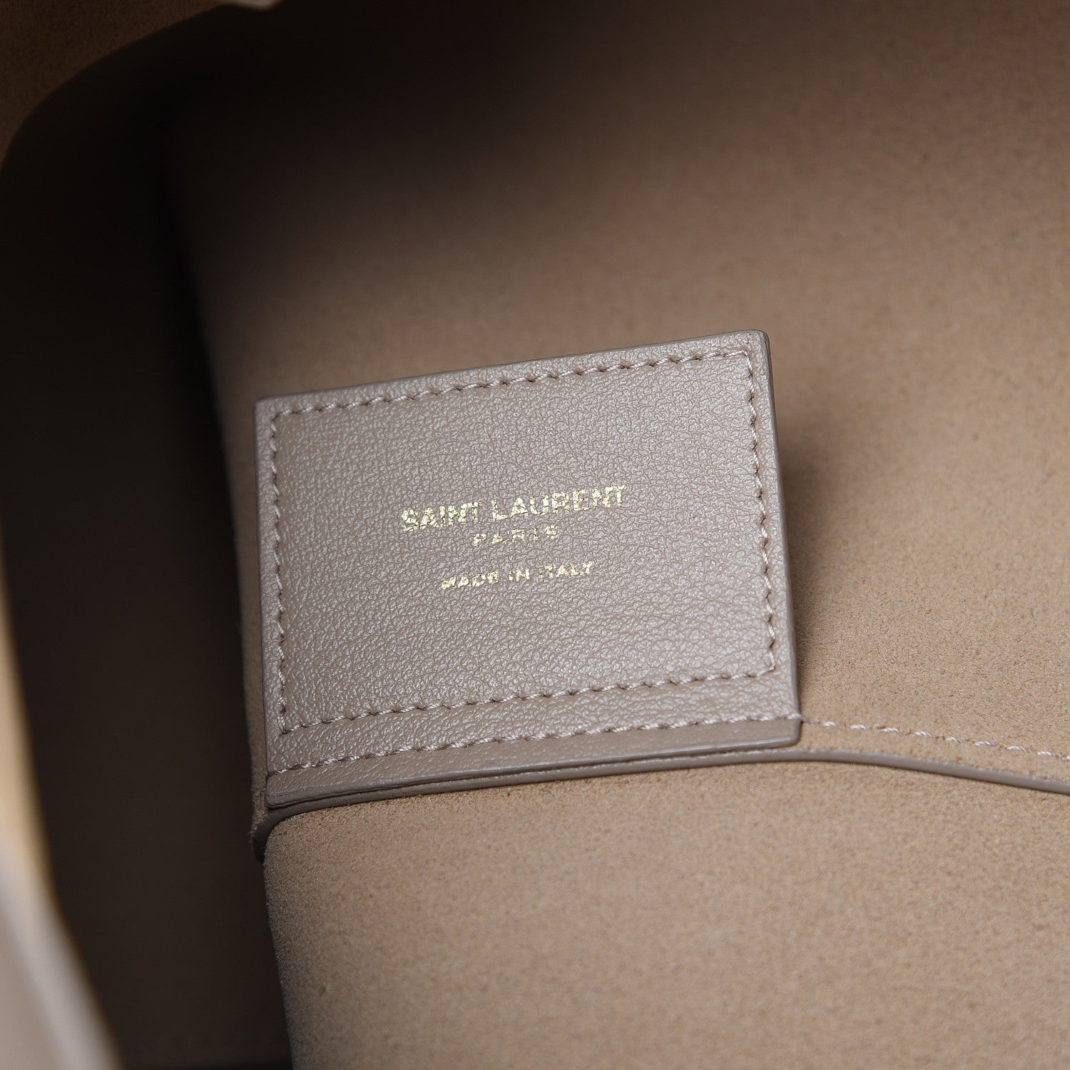 Saint Laurent Calfskin Large Shopping Tote Taupe 6 of 10
