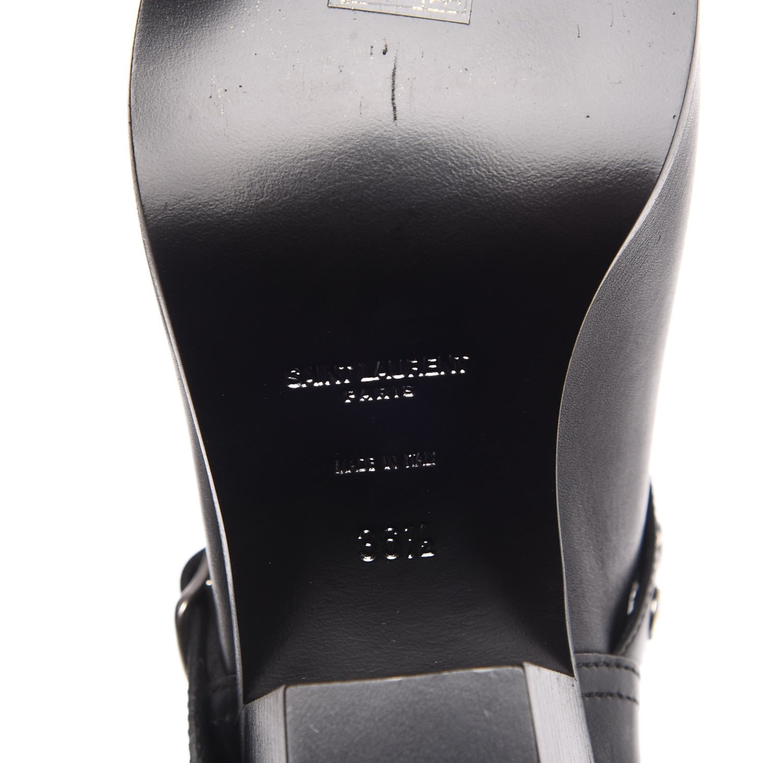 Saint Laurent Calfskin Rock Rivet Stud Booties 36.5 Black 8 of 9