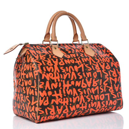 Louis Vuitton Monogram Graffiti Speedy 30 Orange 3 of 16