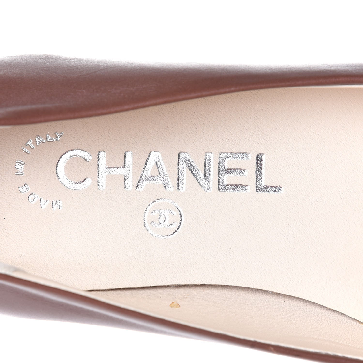 Chanel Lambskin Patent Cap Toe Ballerina Flats 36 Brown 9 of 10