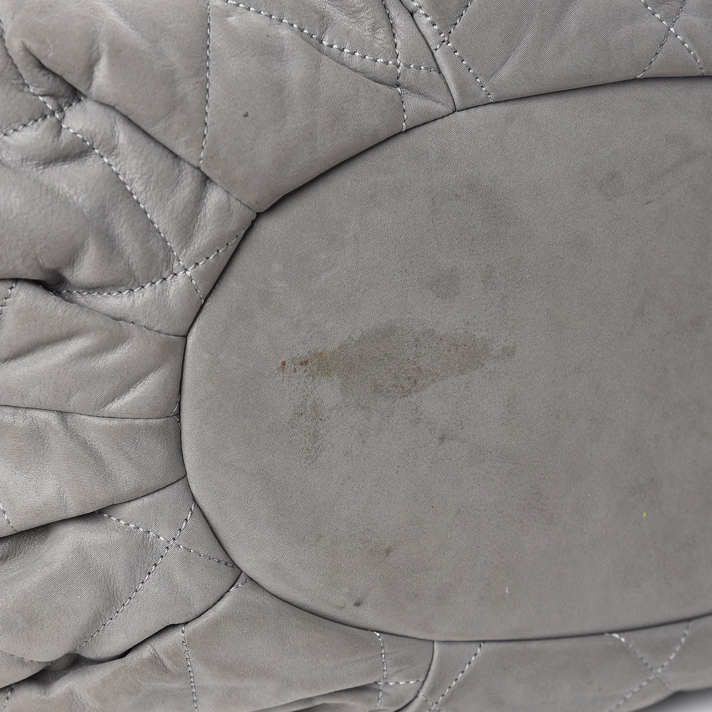 Iridescent Calfskin Quilted Large In The Mix Tote Grey