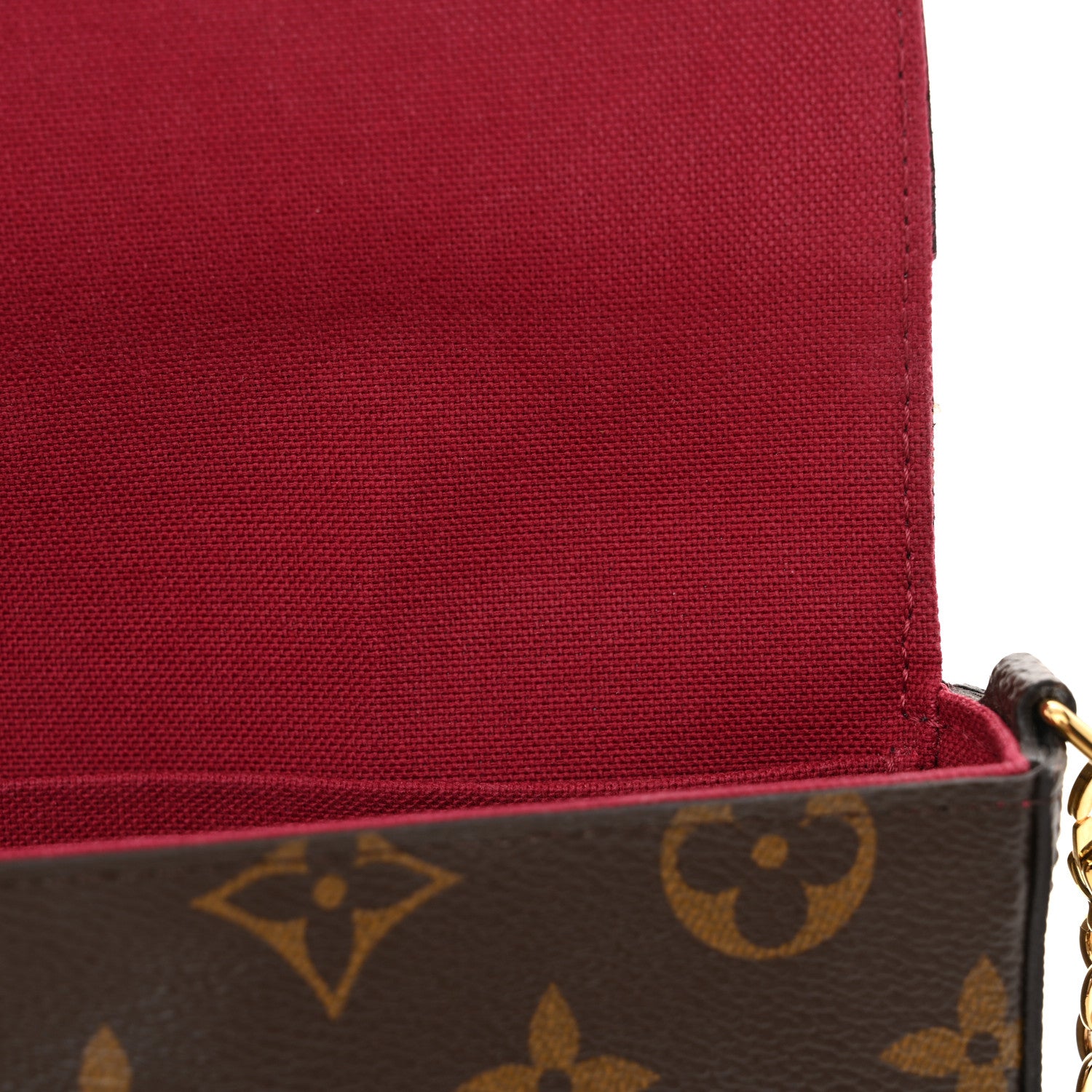 Louis Vuitton Monogram Pochette Felicie Chain Wallet Fuchsia 12 of 15