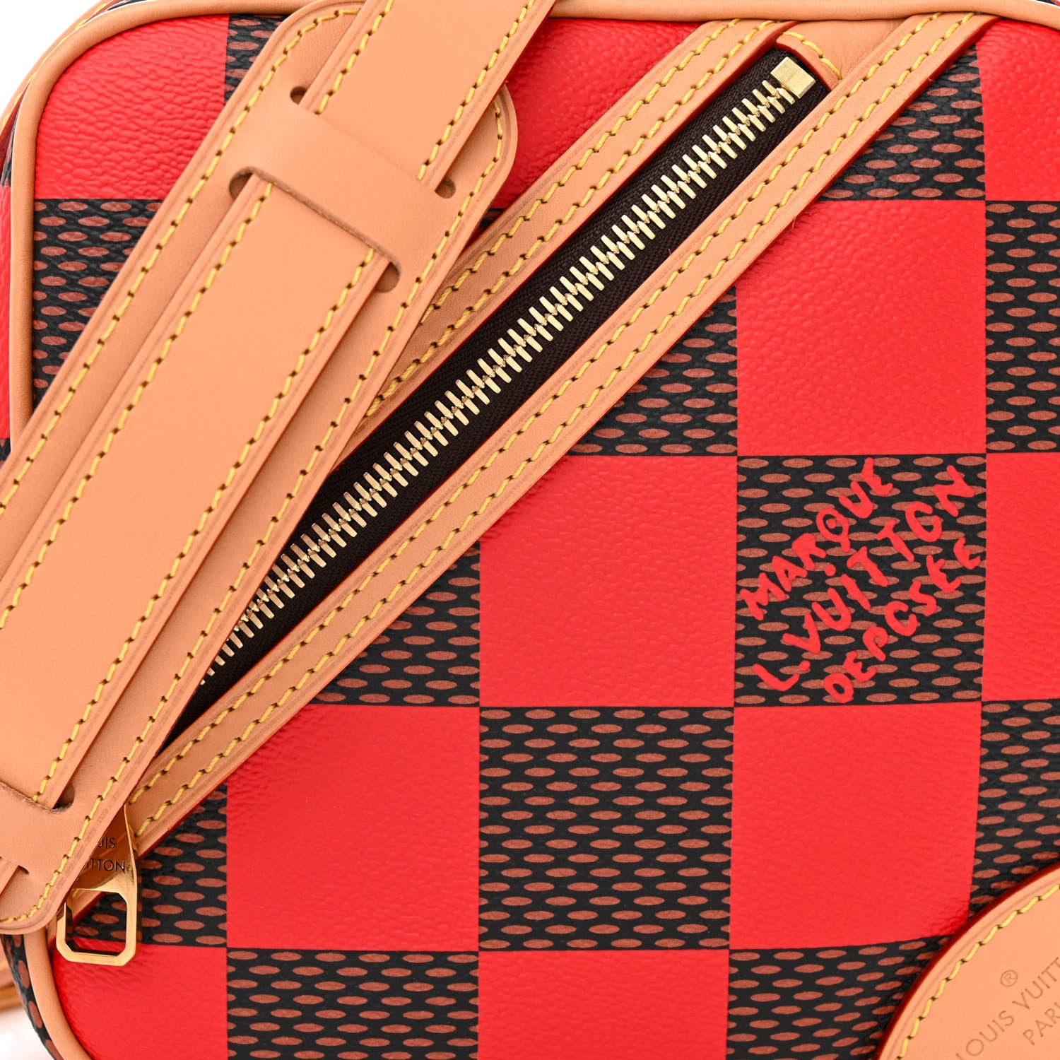 Louis Vuitton Damier Pop Chess Messenger Red 7 of 9