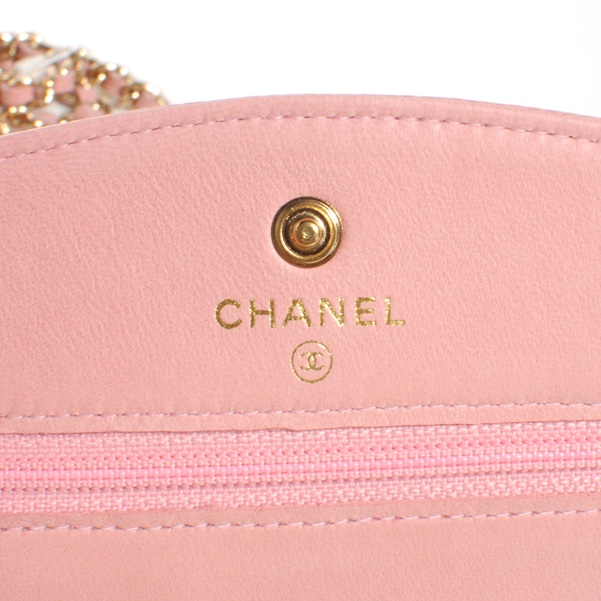 Chanel Caviar Wallet on Chain WOC Pink 5 of 9