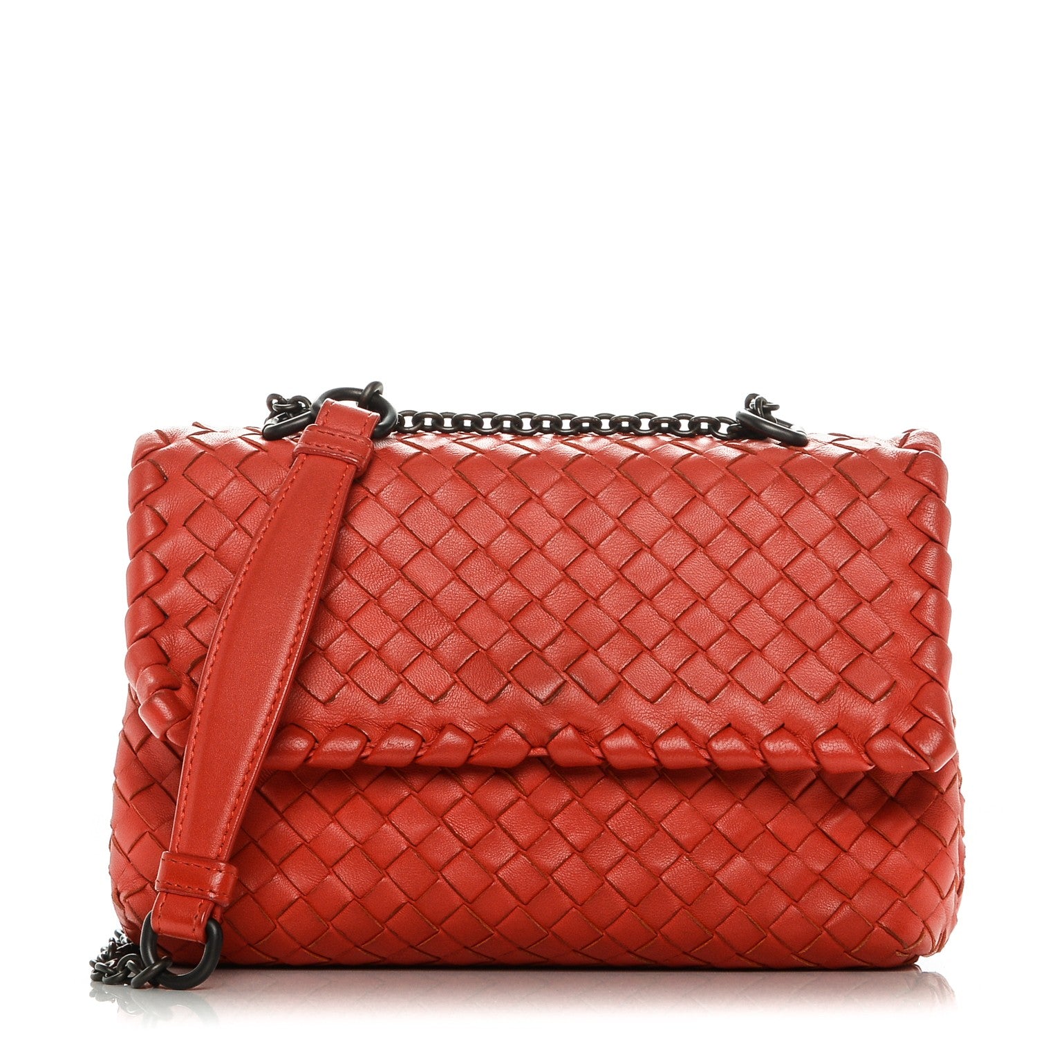 Bottega Veneta Nappa Intrecciato Baby Olimpia Shoulder Bag Vesuvio 1 of 8