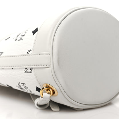 MCM Visetos Aren Mini Chain Backpack White 8 of 9