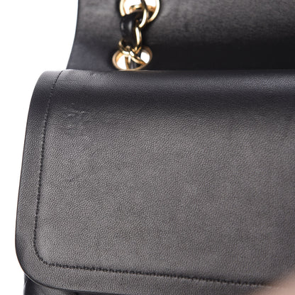 Chanel Lambskin Quilted Jumbo Double Flap Black 10 of 11