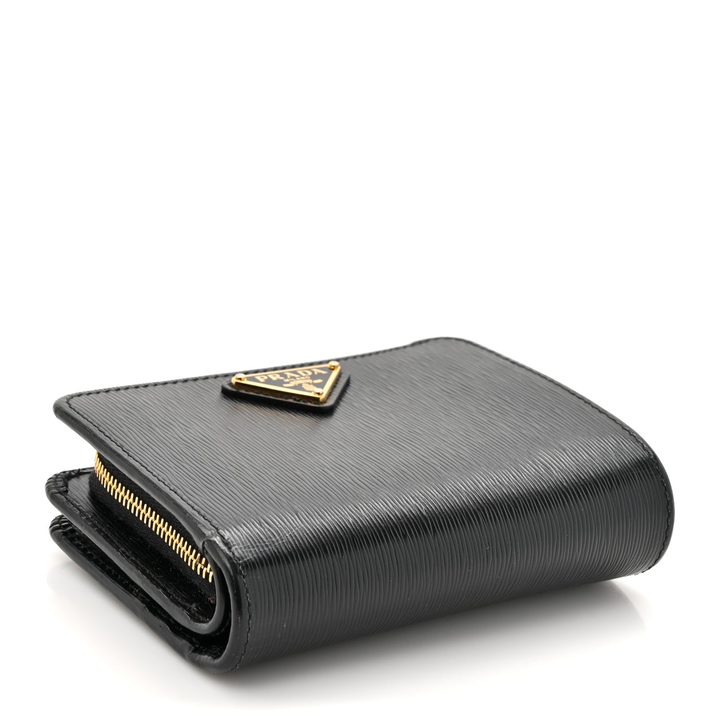 Vitello Move Triangle Compact Wallet Black