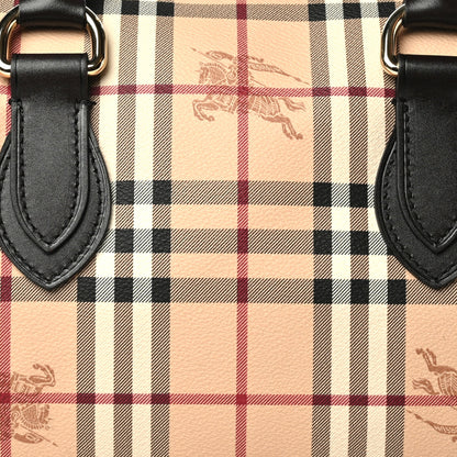 Burberry Haymarket Check Large Chester Bowling Bag Chocolate 7 of 8