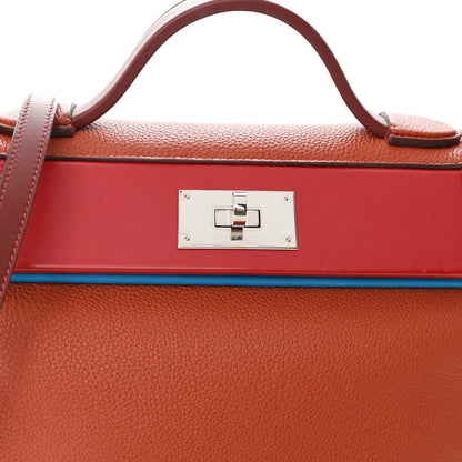 Hermes Evercolor Swift 24/24 29 Brique Rouge H Rouge Piment Bleu Frida 8 of 12