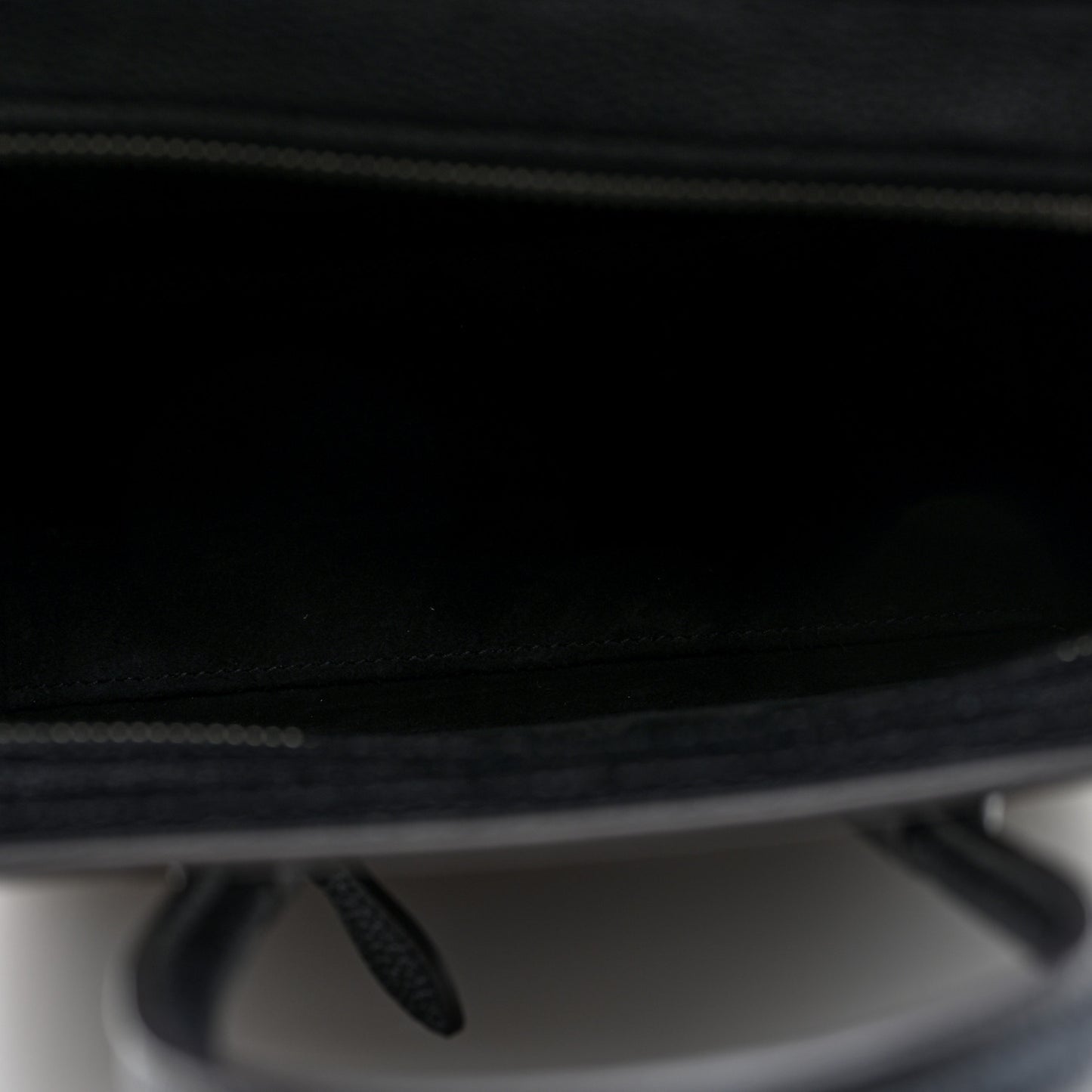 Drummed Calfskin Nano Luggage Black