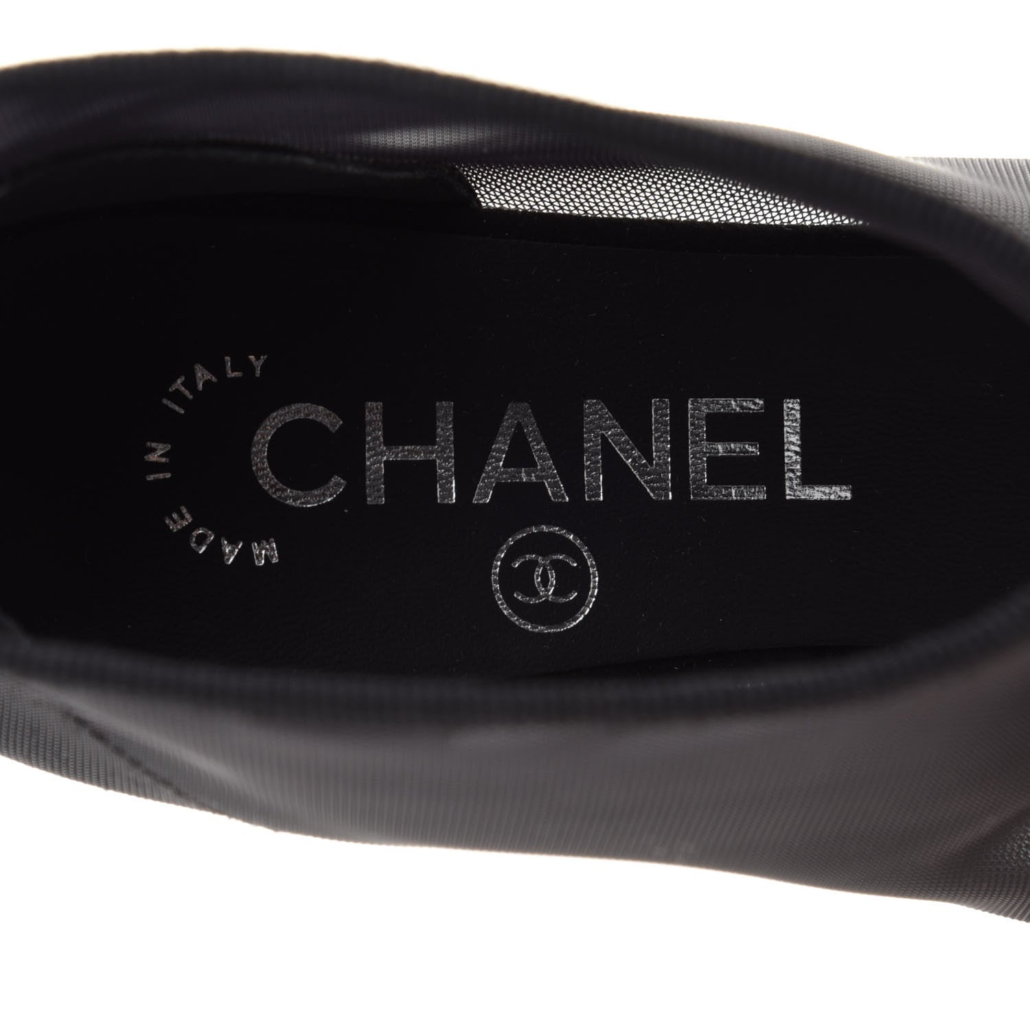 Chanel Mesh Suede Cap Toe Embellished Short Boots 37 Black 8 of 12