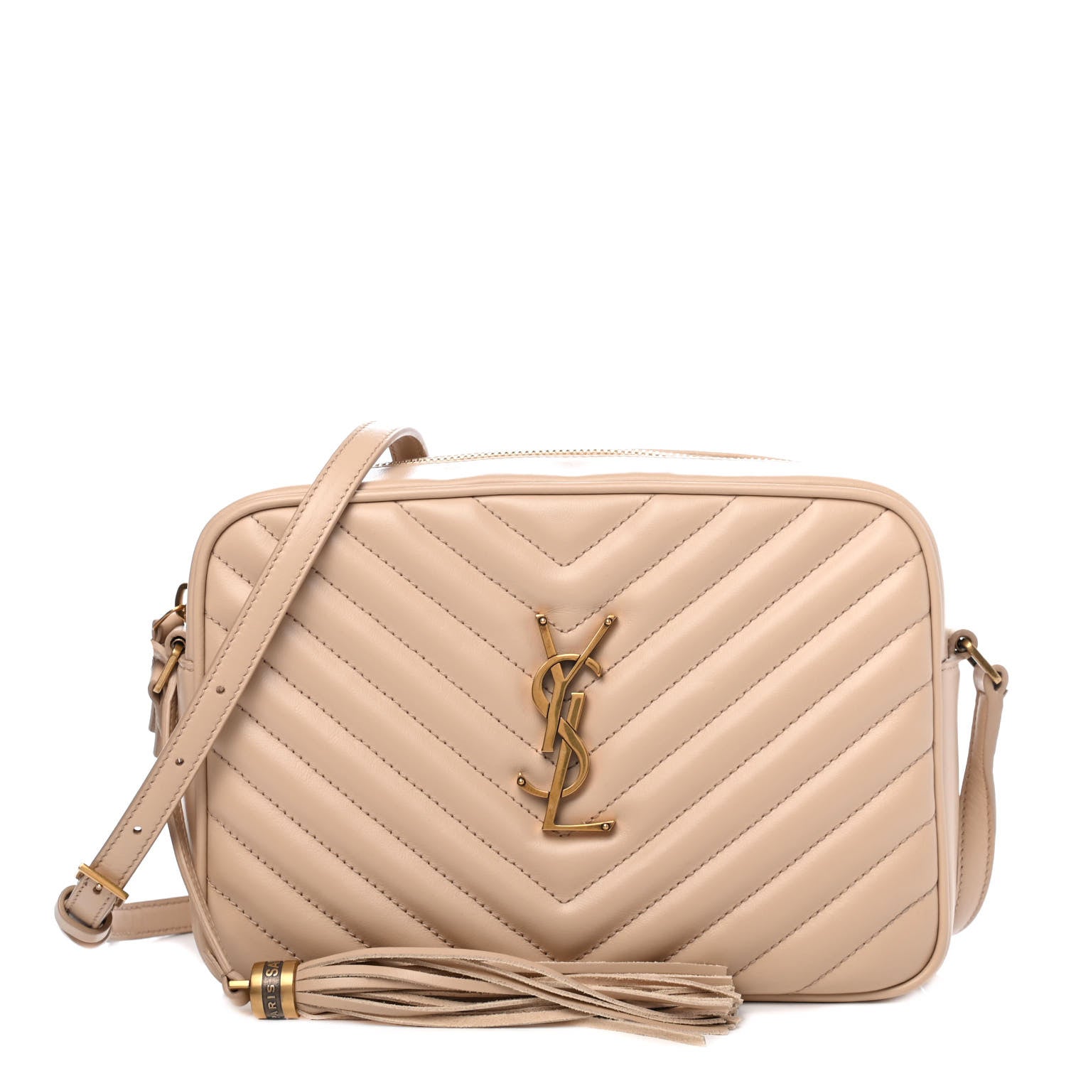Saint Laurent Calfskin Matelasse Monogram Lou Camera Bag Ivory Natural 1 of 4
