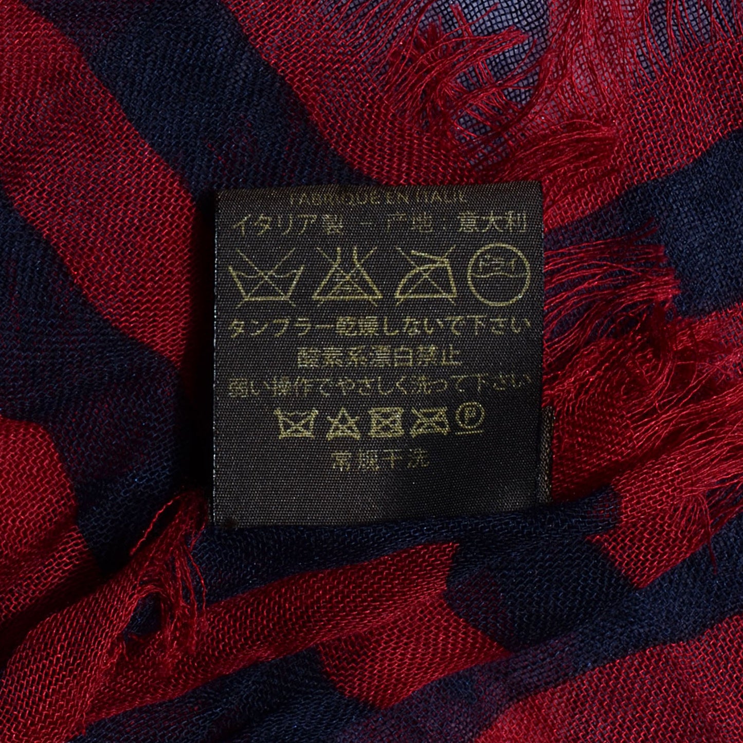 Cashmere Silk Karakoram Stole Marine Rouge