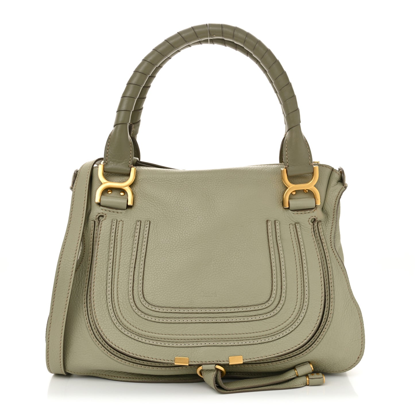 Calfskin Medium Marcie Satchel Baobab Green