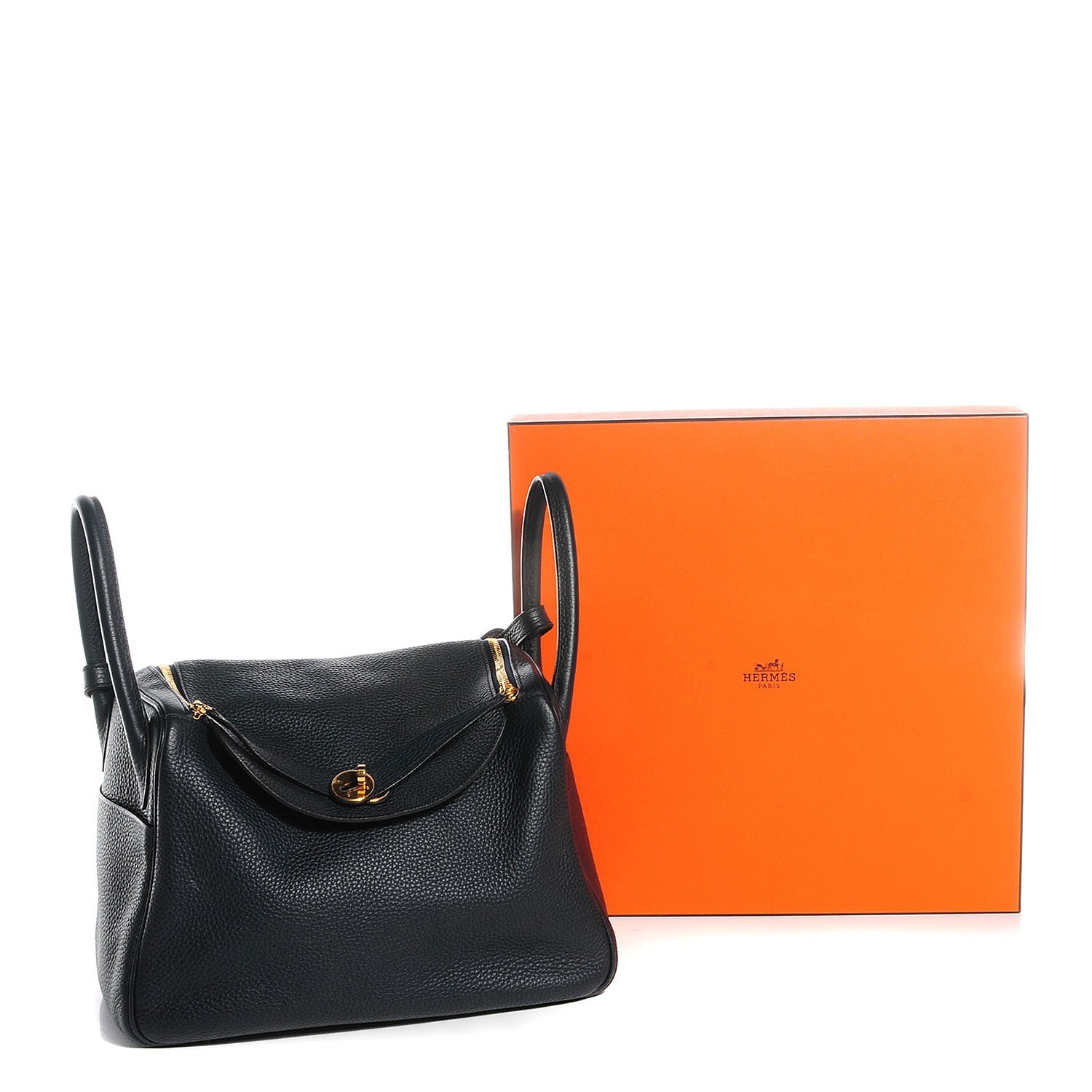 Hermes Taurillon Clemence Lindy 30 Bleu Ocean 18 of 18