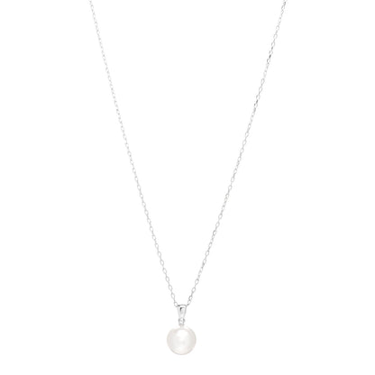 Mikimoto 18K White Gold South Sea Pearl 10mm Drop Pendant Necklace 1 of 4