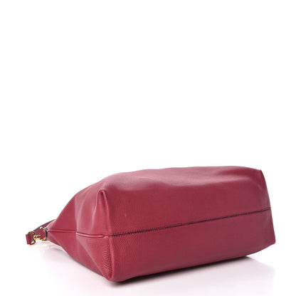 Fendi Vitello Small Clasp Top Hobo Bag Amarena 4 of 13