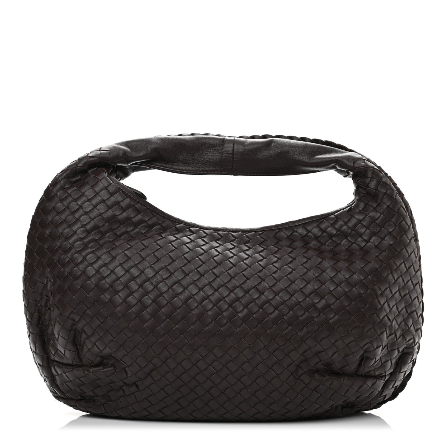 Nappa Intrecciato Medium Belly Veneta Hobo Ebano