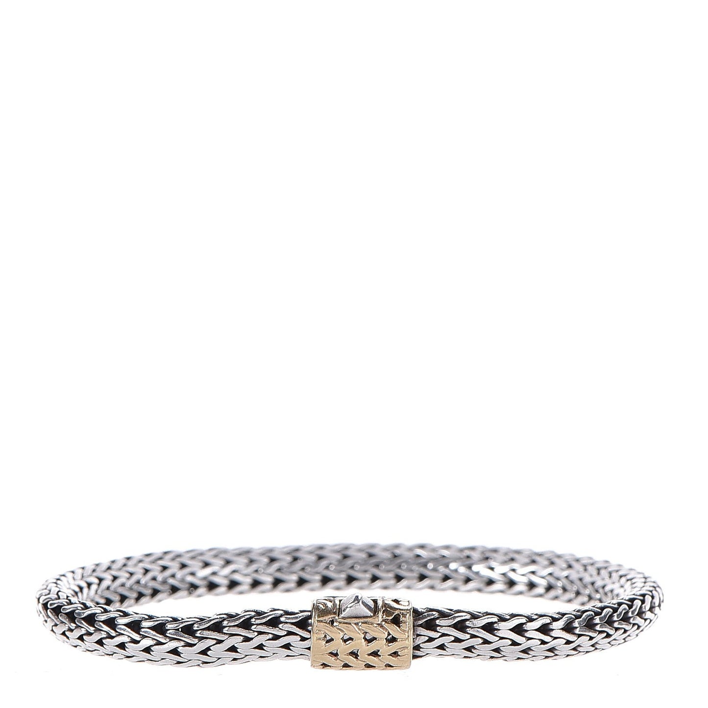 Sterling Silver 18K Yellow Gold 6.5mm Classic Chain Bracelet