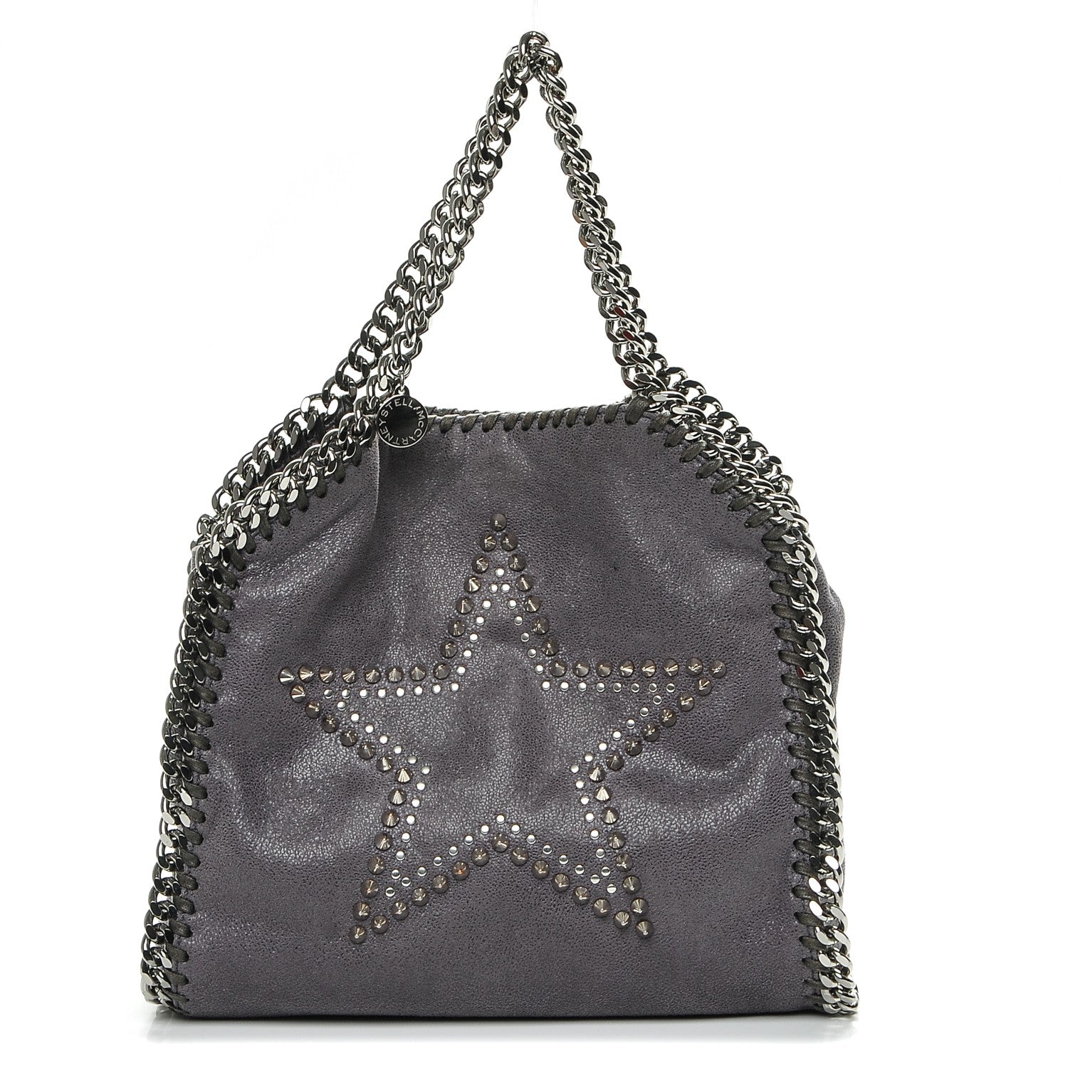 Stella McCartney Shaggy Deer Studded Mini Star Falabella Tote Grey 1 of 6
