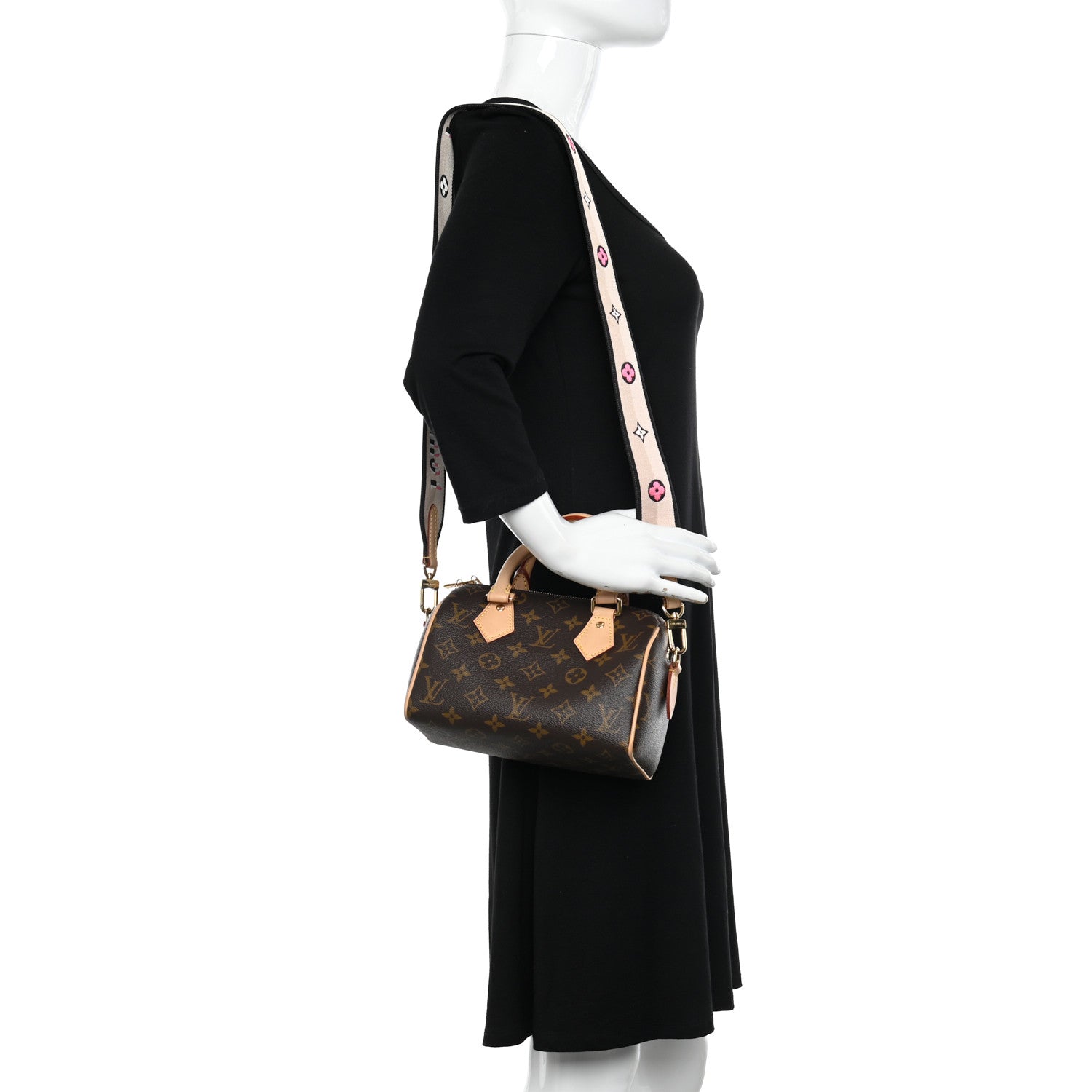 Louis Vuitton Monogram Speedy Bandouliere 20 Black 2 of 10