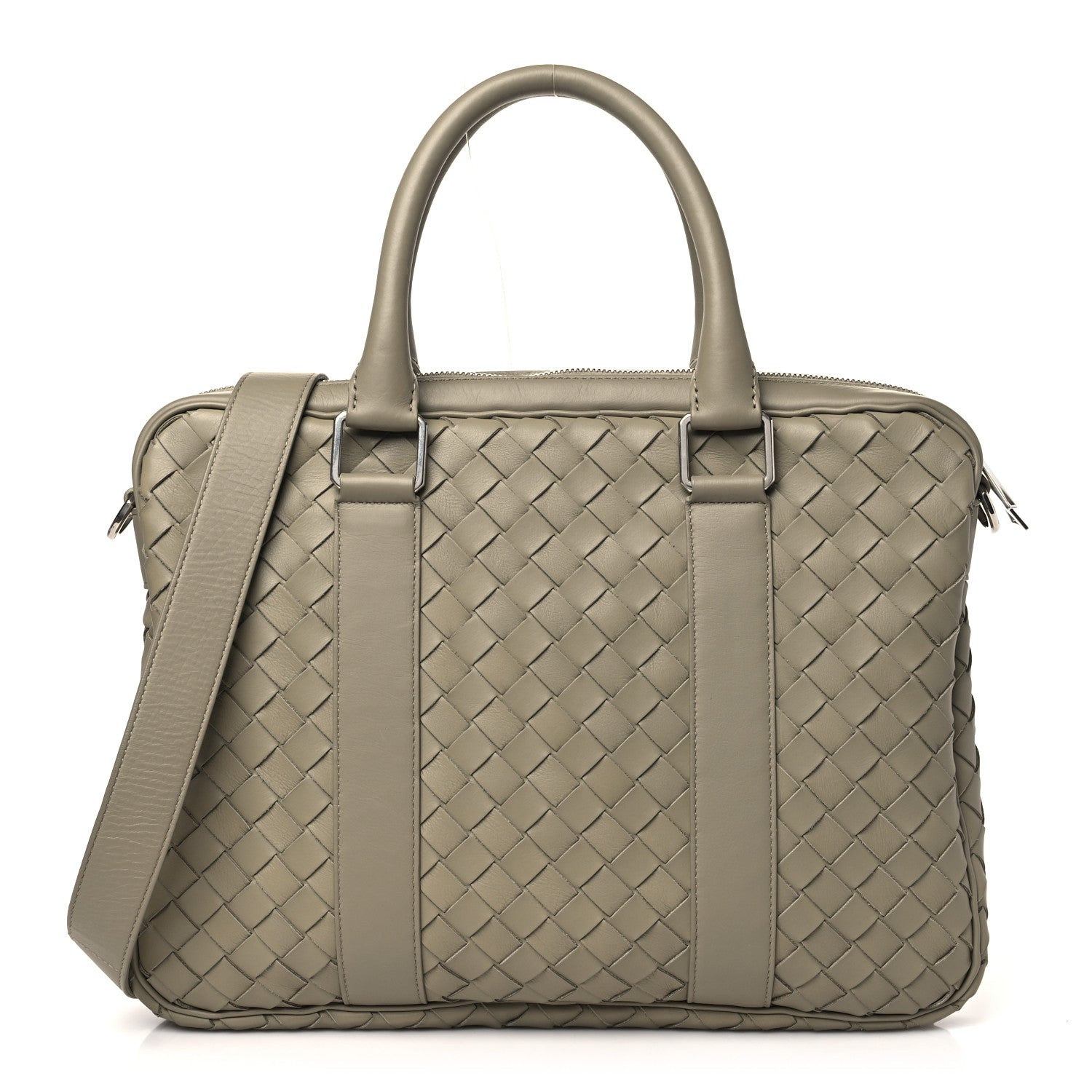 Bottega Veneta Nappa Intrecciato Medium Briefcase Taupe 1 of 10