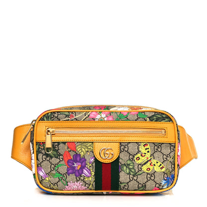 Gucci GG Supreme Monogram Flora Medium Ophidia Belt Bag Beige Multicolor Crop 1 of 12
