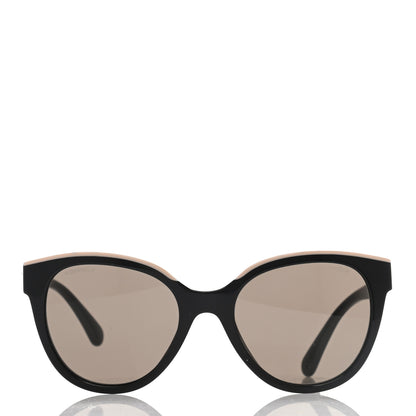 Chanel Acetate CC Butterfly Sunglasses 5414 Black Beige 2 of 7