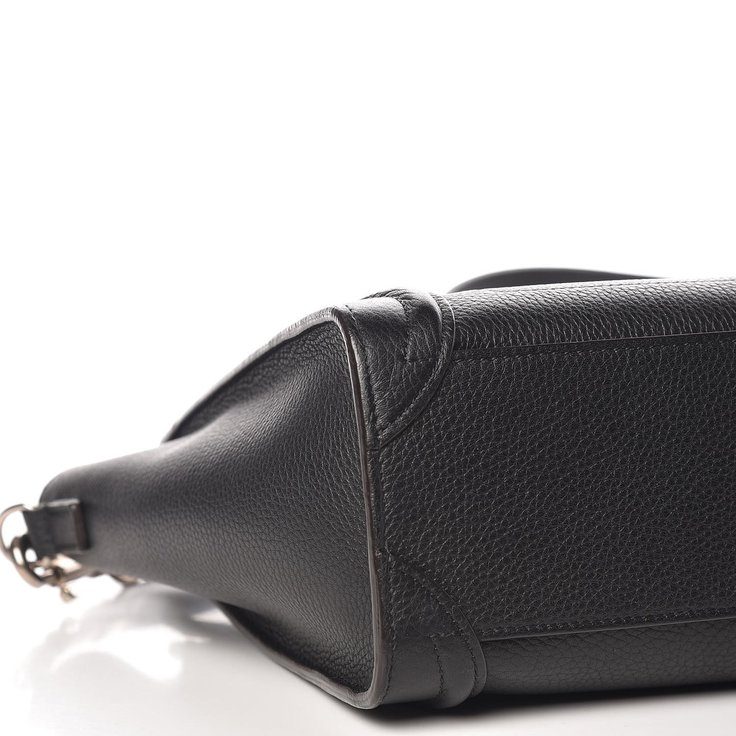 Drummed Calfskin Nano Luggage Black