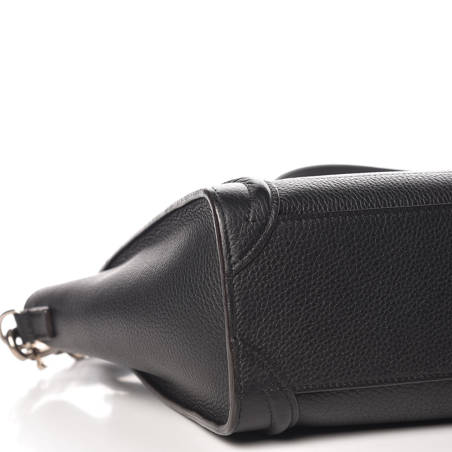 Celine Drummed Calfskin Nano Luggage Black 5 of 11