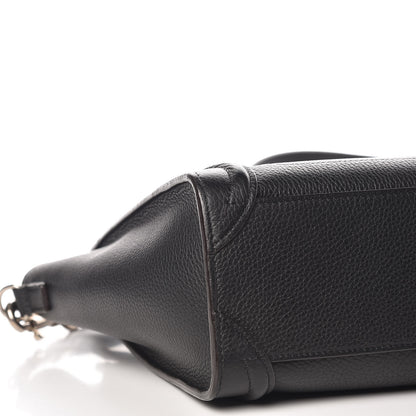 Celine Drummed Calfskin Nano Luggage Black 5 of 11
