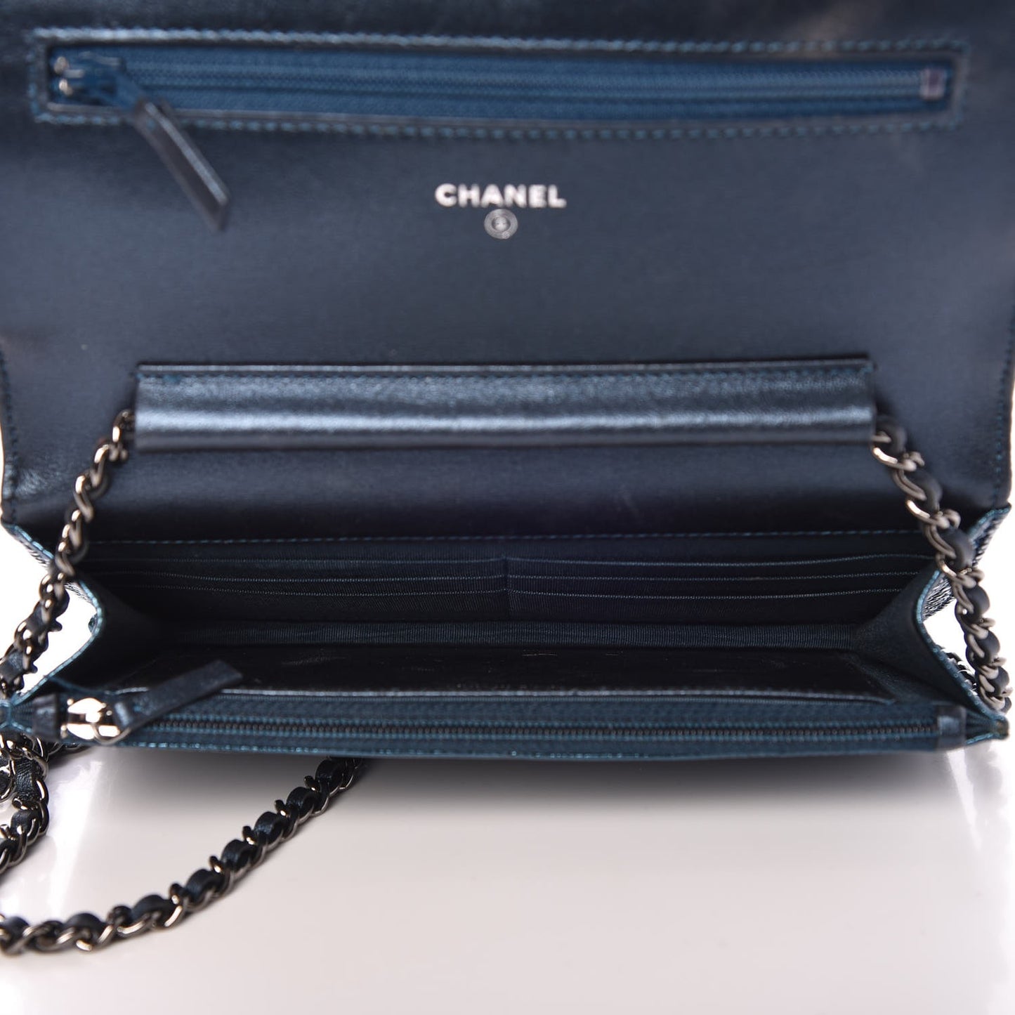 Iridescent Lizard Wallet on Chain WOC Blue