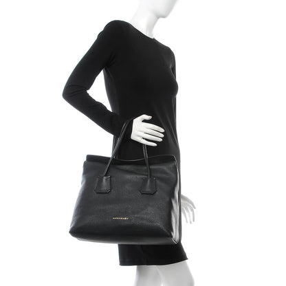 Burberry London Grainy Calfskin Medium Baynard Tote Black 2 of 7