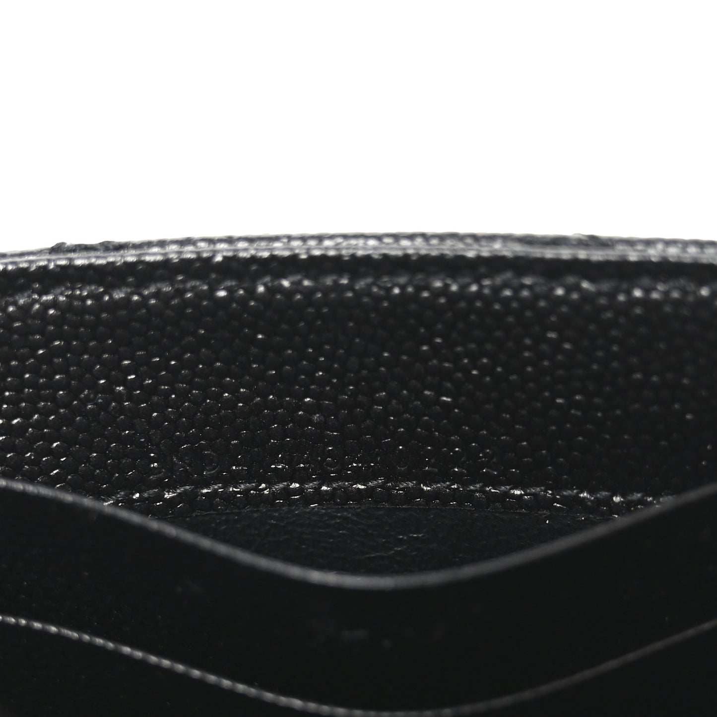 Grain De Poudre Matelasse Chevron Small Monogram Envelope Wallet Black