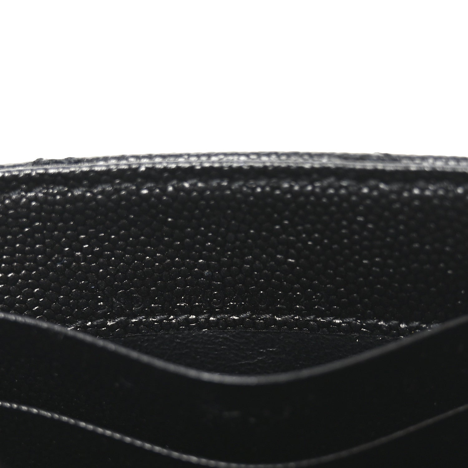 Saint Laurent Grain De Poudre Matelasse Chevron Small Monogram Envelope Wallet Black 7 of 7