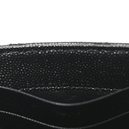 Saint Laurent Grain De Poudre Matelasse Chevron Small Monogram Envelope Wallet Black 7 of 7