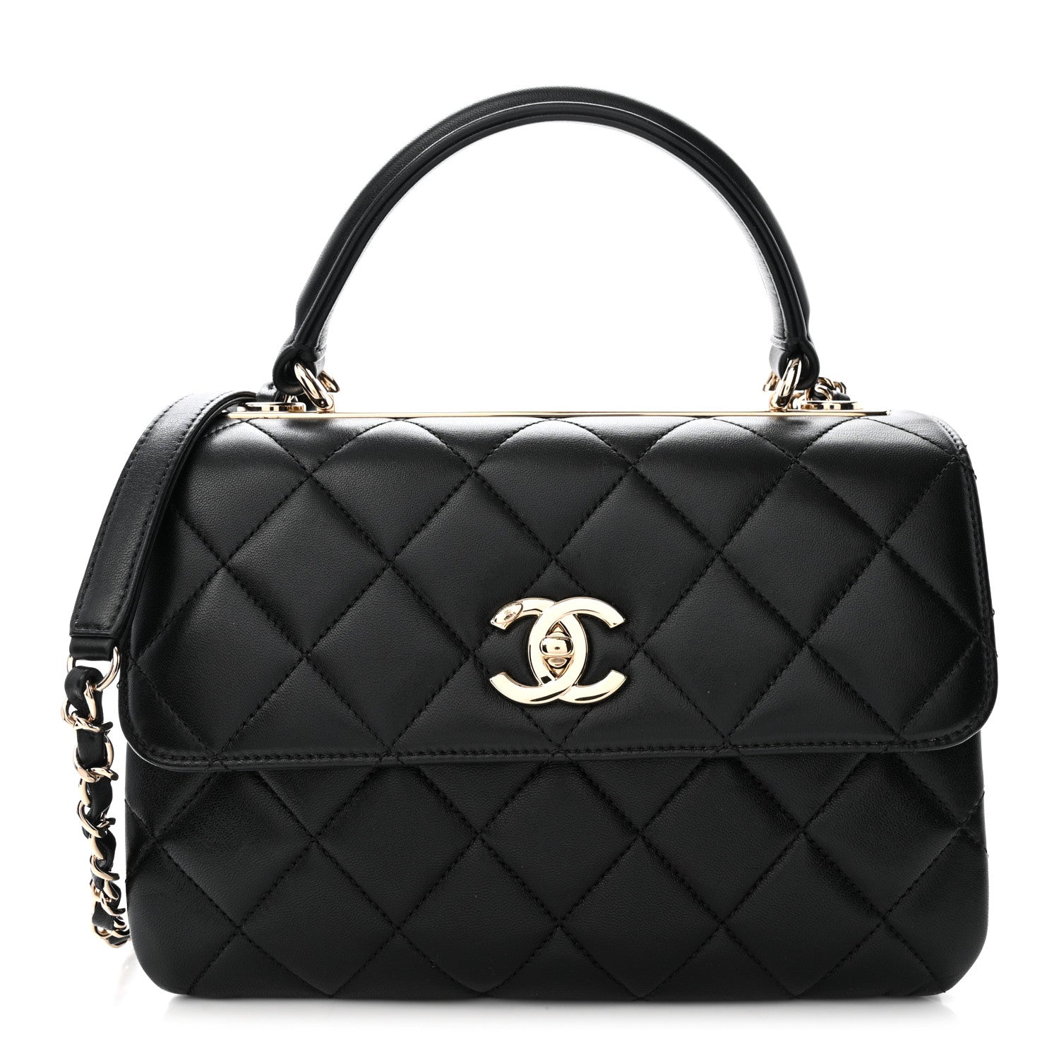 Chanel Lambskin Quilted Small Trendy CC Dual Handle Flap Bag Black 1 of 10
