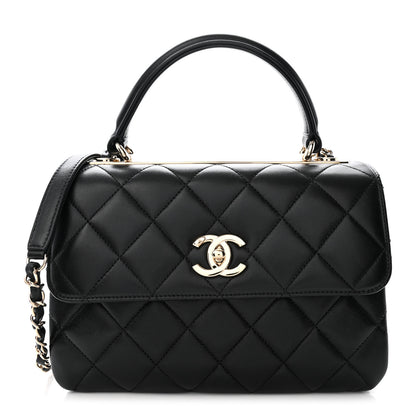 Chanel Lambskin Quilted Small Trendy CC Dual Handle Flap Bag Black 1 of 10