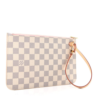 Louis Vuitton Damier Azur Neverfull MM GM Pochette Rose Ballerine 3 of 6