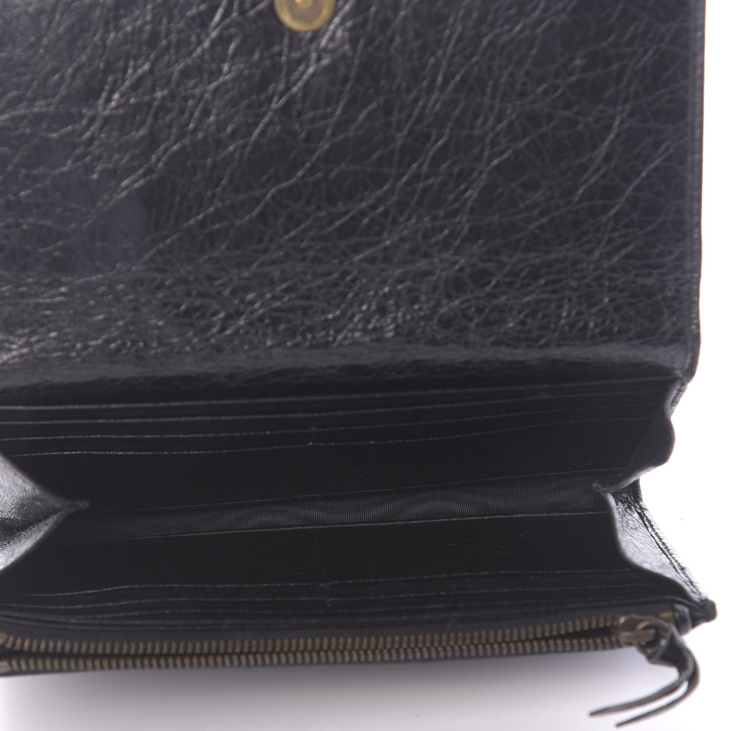 Agneau Classic Hardware Money Wallet Black